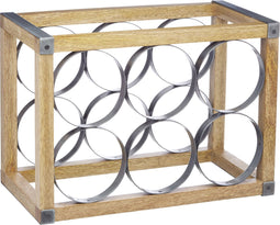 KitchenCraft Industrial Kitchen Wijnrek - Flessenrek Voor 6 Flessen 34 x 17,5 x 24,5 Centimeter