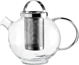 Kitchencraft Theepot La Cafetière Darjeeling 600 Ml Glas - Zilver - 15 x 18,5 x 12 cm
