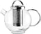 Kitchencraft Theepot La Cafetière Darjeeling 600 Ml Glas - Zilver - 15 x 18,5 x 12 cm
