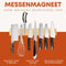 KitchenMonster® Messenmagneet Messenblok 40 cm - Magnetische Messenhouder Inclusief Zelfklevend Tape (3M) en Schroefbevestiging - Messenmagneetstrip Bamboe