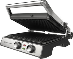 Kitchenwell Contactgrill - Tosti apparaat - Grill apparaat - Uitneembare platen - Anti-aanbaklaag - 3-in-1 -180 °C grill - Vaatwasserbestendig