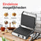 Kitchenwell Contactgrill - Tosti apparaat - Grill apparaat - Uitneembare platen - Anti-aanbaklaag - 3-in-1 -180 °C grill - Vaatwasserbestendig