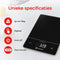 Kitchenwell Digitale Precisie Keukenweegschaal – Weegschaal Keuken - 1gr - 15kg – Tarra Functie - Zwart