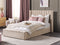 NOYERS - Bed met opbergruimte - Beige - 140 x 200 cm - Fluweel