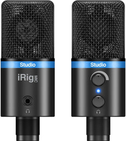 IK Multimedia IP-IRIG-MICSTDBLA-IN - Digitale condensatormicrofoon - 24-bits A/D-omzetter - Blauw