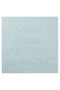 Bloomingville wanddecoratie - MDF - blauwe kleur met zwarte tekst - 50x50 cm