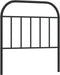 vidaXL - Hoofdbord - metaal - zwart - 80 - cm