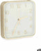 Muurklok Vierkant Gouden Glas Plastic 19 x 19 x 3,5 cm (12 Stuks)