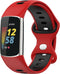 imoshion Siliconen sport bandje - Geschikt voor Fitbit Charge 6, Charge 5 - Rood - One Size