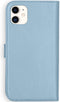 Selencia iPhone 11 - Echt Lederen Bookcase - 3 Pashouders - Lichtblauw