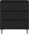 vidaXL - Sideboard - Zwart - Eiken - 60x35x70 - cm - Engineered - Hout