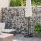 vidaXL - Schanskorfmuur - met - deksels - 900x30x200 - cm - gegalvaniseerd - staal