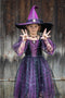 Great Pretenders Verkleedkledij Spider Witch - Heksenjurk met hoed - Paars - Maat 5-6 jaar