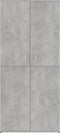 vidaXL - Schoenenkast - 80x39x178 - cm - bewerkt - hout - betongrijs
