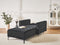 Chaise longue ABERDEEN Fluweel Zwart