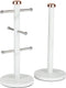 Tower Retro Kopjeshouder en Keukenrolhouder - Set van 2 - Bottega Rose Gold Marmer