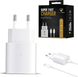 Golden Sound Snellader - USB C Oplader - Snellader 25W - Supersnel Laden - Kleur wit