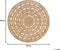 KERER - Vloerkleed - Beige - 140 cm - Jute
