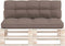 vidaXL - Palletkussens - 2 - st - stof - taupe