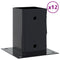 Spokkels vierkant 12 st 91x91 mm antraciet staal gepoedercoat