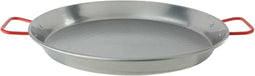 Garcima Paella Pan - 40 cm - Geschikt voor 2-3 Personen - Zilver met rode handvatten
