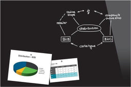 Sigel glasmagneetbord - Be!Board - 90x60cm - zwart - SI-B1301