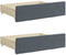 vidaXL - Opberglades - bed - 2 - st - bewerkt - hout - en - fluweel - donkergrijs