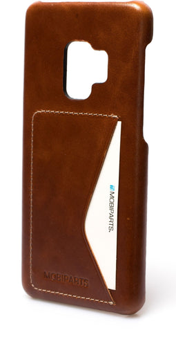 Mobiparts Galaxy S9 - Excellent Backcover - Echt leder - Bruin