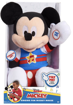 Muzikale Knuffel Famosa MCC13 Mickey Mouse Lichten met geluid Polyester Plastic Multicolour (33 cm)