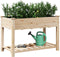 vidaXL - Tuinbak - met - Rek - 115x59x76 - cm - Massief - Houten - Vuurhout