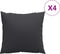 vidaXL Sierkussens 4 st 40x40 cm stof zwart