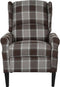 vidaXL Fauteuil stof bruin