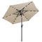 Coast Zonnescherm - Terrasparasol met LED-verlichting - 230 x 230 x 225 cm - Beige