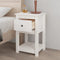 vidaXL - Nachtkastjes - 2 - st - 40x35x61,5 - cm - massief - grenenhout - wit