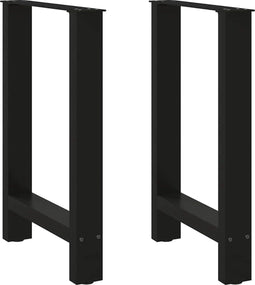 vidaXL - Salontafelpoten - 2 - st - 50x(72-73) - cm - staal - zwart