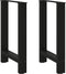 vidaXL - Salontafelpoten - 2 - st - 50x(72-73) - cm - staal - zwart