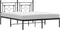 vidaXL - Bedframe - met - hoofdbord - metaal - zwart - 150x200 - cm