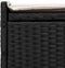 vidaXL - Opbergbank - met - kussen - voor - buiten - 100 - cm - poly - rattan - zwart