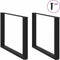 vidaXL - Eettafelpoten - 2 - st - U-vormig - 100x(72-73) - cm - staal - zwart