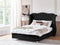 AYETTE - Tweepersoonsbed - Zwart - 160 x 200 cm - Fluweel