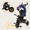 Lionelo Haari - Driewieler 2in1 - Draaibare Zitting - Rubberen Wielen - Groeit Mee - Blauw