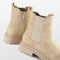 POSH by Poelman Lot - Dames Chelsea Laarzen - Elastieken inzet - Beige - Maat 36
