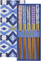 Tokyo Design Studio - Eetstokjes - Cadeau Set - Blauw Kasuri