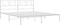 vidaXL - Bedframe - met - hoofdbord - metaal - wit - 200x200 - cm