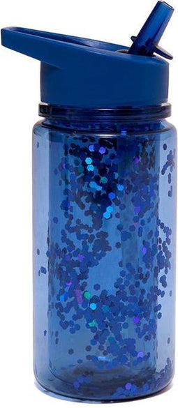 Petit Monkey Drinkfles Glitter - Night Blue