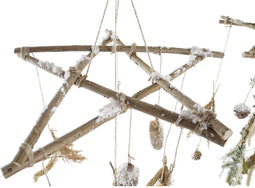 Kerstversiering DKD Home Decor Hout (2 Stuks) (41 x 41 x 40 cm)