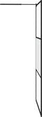 vidaXL - Inloopdouchewand - 115x195 - cm - mat - ESG-glas - zwart