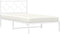 vidaXL - Bedframe - met - hoofdbord - metaal - wit - 100x200 - cm