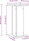 vidaXL - Luidsprekerstands - 2 - stuks - Zwart - Eiken - 30x30x60 - cm - Bewerkt - Hout