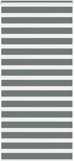 vidaXL - Zebra - rolgordijn - 95x200 - cm - stofbreedte - 90,9 - cm - donkergrijs